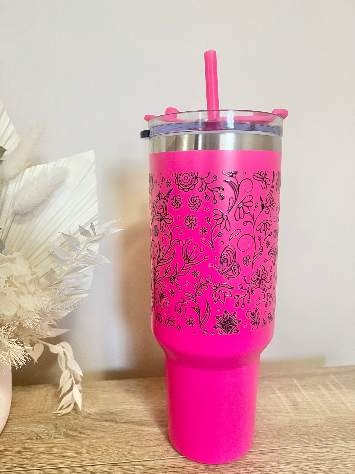 Pink Fine Line Tumbler 40oz