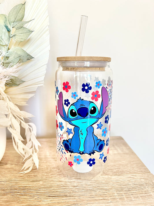 Floral Stitch Tumbler 16oz