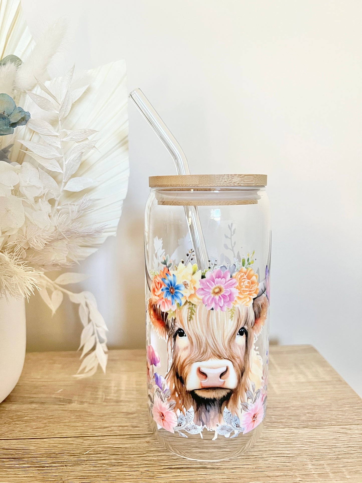 Pink Highland Cow Tumbler 16oz