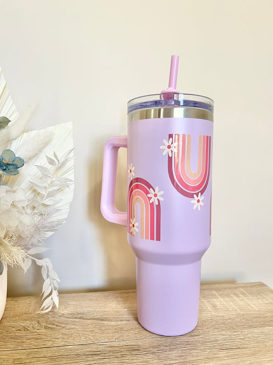 Pastel Rainbow Tumbler 40oz