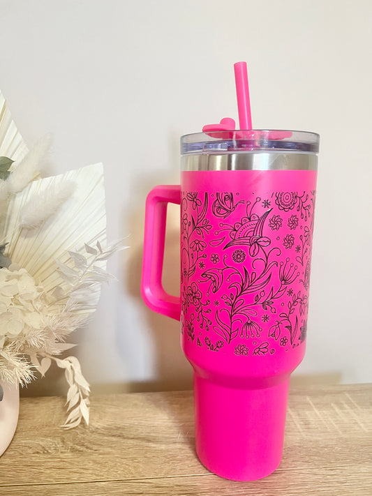 Pink Fine Line Tumbler 40oz