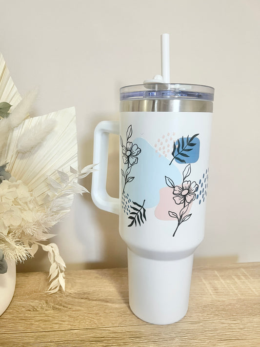 August Floral Tumbler 40oz