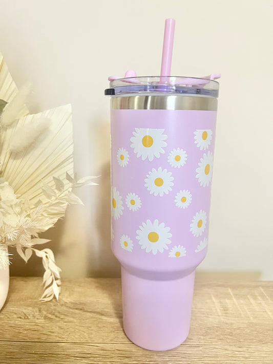 Purple Daisy Tumbler 40oz